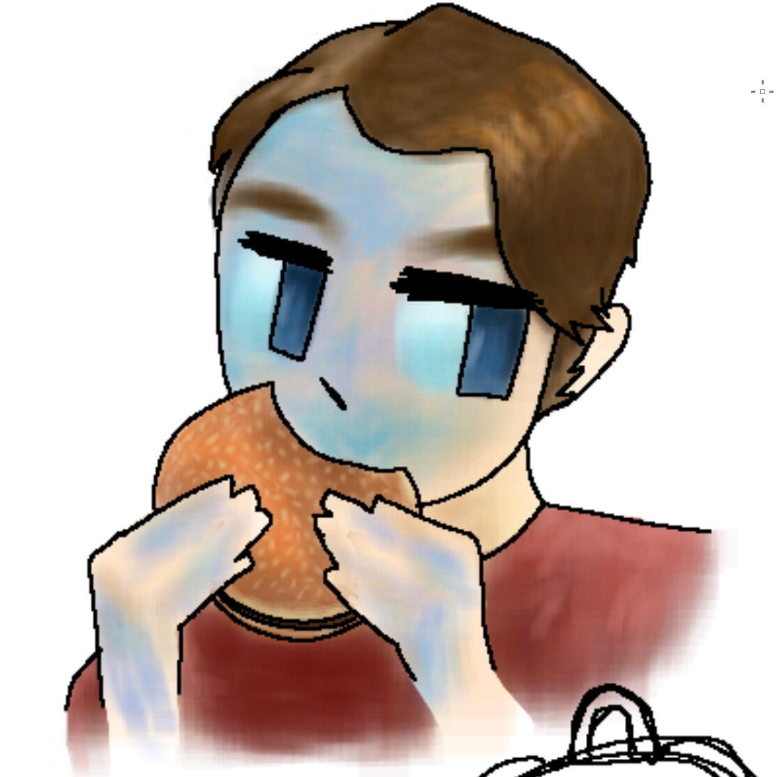 jerma eating a zurger in front of you